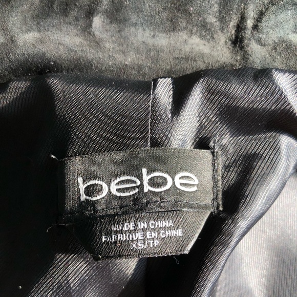 Bebe black suede cropped vest. - Picture 4 of 4